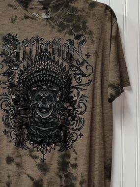 Affliction Spiral Shadow Shirt XXL NWOT New Without Tags